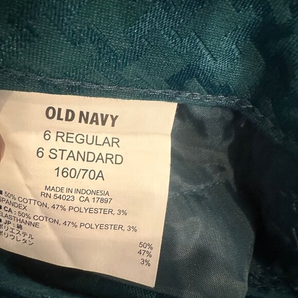 OLD NAVY PIXIE PANTS GREEN ANKLE 6 REGULAR WOMENS - Picture 9 of 11